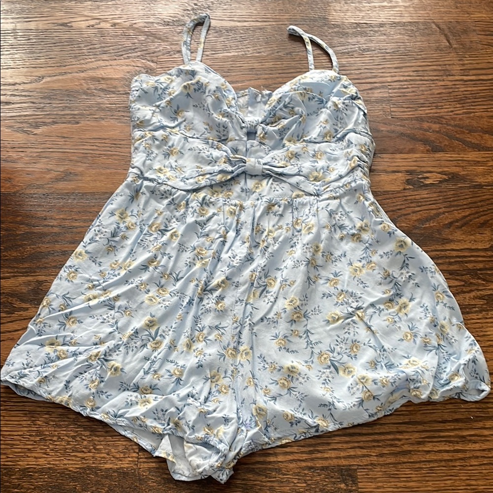 Trixxi Light Blue Floral Dress
